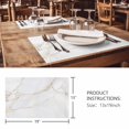 thumbnail image 3 of Placemats Set of 6, White Golden Marble Woven Placemat, Linen Place Mats for Kitchen/Dining Tables, Modern Abstract Art Elegant Washable Table Mats for Party, 3 of 8
