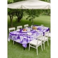 thumbnail image 4 of Outdoor Tablecloths with Umbrella Hole & Zipper, Purple Ombre Rectangle Tablecloth 52x70 Inch, Modern Abstract Tie Dye Painting Art Waterproof Table Cloth, Patio/Pool/Picnic Table Covers, 4 of 8