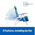 thumbnail image 2 of Mainstays Reclining and Lay Flat Beach Chair with Backpack Straps, Blue, 2 of 9