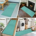 thumbnail image 6 of Vintage Teal Green Large Area Rugs for Bedroom Living Room, Soft Non Slip Carpet Bedside Rug, Farmhouse Retro Solid Color Linen Texture Rectangular Floor Cover Kitchen Accent Rug 2'x6' for Office, 6 of 9