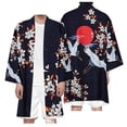 thumbnail image 4 of Dragon Printed Cardigan Harajuku Long Style Kimono Women Men Japanese Street Samurai Cosplay Yukata Tops Oversize 6XL, 4 of 6