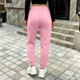 thumbnail image 4 of Lmnyox Toddler Kid's Sweatpants Fashion Elastic Waist Cuffed Pants Plain Athletic Trousers with Pockets, 4 of 6