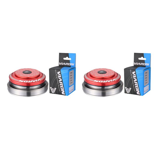 Juego de dirección para bicicleta Advancent VIARON Aleación de aluminio 42-52mm Rodamientos dobles Negro Type3 NO3