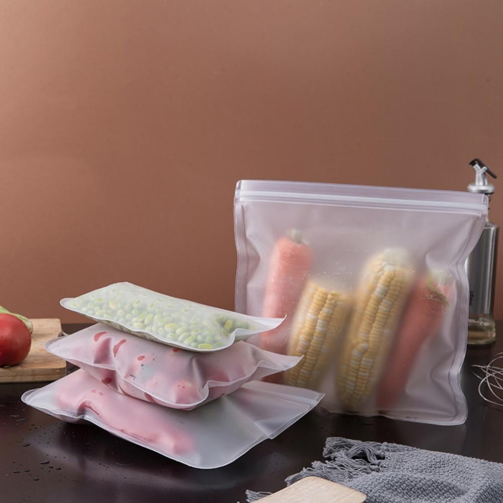 Reusable Silicone Food Bag Selfsealing Food Storage Bag Refrigerator