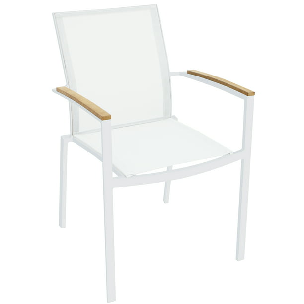 Whiteline Modern Outdoor Living White, White Modern Outdoor Dining Chairs