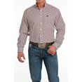 thumbnail image 4 of Cinch® Men's White  Red Geometric Print Western Shirt MTW1105525, 4 of 4