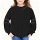 thumbnail image 4 of Blusas y camisas de manga larga con cuello redondo para niños Estampados navideños de manga larga Casual Suelto Forro polar para mayor calidez Sudadera con capucha de manga larga con cuello redondo pa, 4 of 6