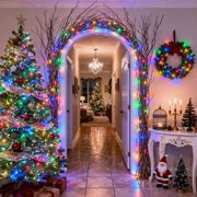 GHODEC Christmas Lights Battery-Powered, 43ft 130LED Fairy Lights with Timer, 8 Modes, Waterproof, Suitable for Outdoor, Home, Garden, Party, Holiday, Christmas Tree Decorations (Multi-Color)
