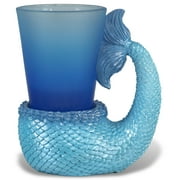 CoTa Global Cool Blue Mermaid Tail Shot Glass - Novelty Glassware Home and Bar Liquor Accessory, Fun Ocean Life Shooter for Espresso and Alcohol Drinks, Ideal Drinkware Gift for Parties - 3.4 Inches