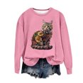 thumbnail image 4 of POROPL Womens Long Sleeve Tops Crewneck Sweatshirts Long Sleeve Sweatshirt Loose Fitting Print Pullover Fall Clothing, 4 of 4