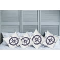 thumbnail image 6 of Ambesonne Compass Throw Pillow Cover 4 Pack, Sailing Navy Color, 20", Dark Purple White, 6 of 6
