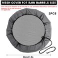 thumbnail image 2 of 2 Pcs Rain Barrel Net, Ø 60 cm Rain Barrel Cover with Drawstring, Adjustable Protective Net, Protection Against Leaves, Mosquitoes, 2 of 5