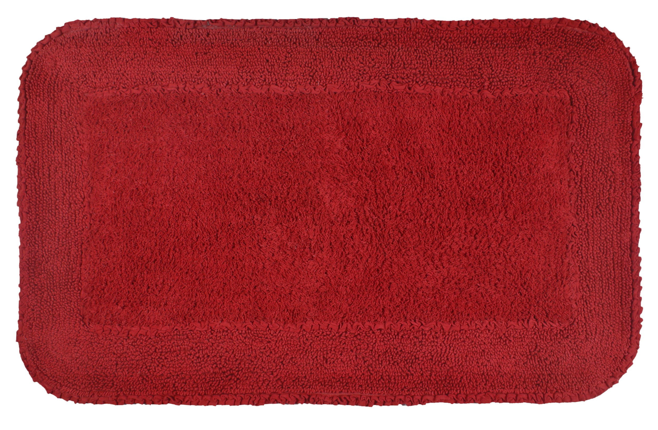 Home Weavers Radiant Collection Bathroom Rug 100% Cotton Bathroom Rugs Set, Washable Rug, Soft Cotton and Absorbent bath Rug, Kitchen Mat, Bath Rug, Bath Floor Mat Non Slip, 24"x40" Rectangle, Red
