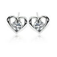 thumbnail image 1 of Fiudx Pendientes de Corazón de Circonita y Diamante de Metal de Moda, Nuevos y Elegantes., 1 of 2