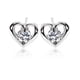 thumbnail image 1 of Fiudx Pendientes de Corazón de Circonita y Diamante de Metal de Moda, Nuevos y Elegantes., 1 of 2