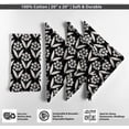 thumbnail image 4 of Vargottam Designer Black Cotton Canvas Napkins - Set of 12, 20-Inch, Floral Design, Durable & Absorbent Cloth Napkins for Dining, Parties, and Home Decor - Machine Washable, 4 of 7