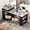Black, variant on 60" Kitchen Island with Extendable Dining Table, Mobile Kitchen Storage Table with Charging Station and 2 Drawers, Rolling Islands Cart with Open Shelves, White