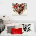 thumbnail image 4 of COMIO  Love Heart Wall Art Canvas Prints Colorful Flowers Painting Bedroom Wall Decor Abstract Floral Pictures for Living Room Bathroom Kitchen Office Home Decoration, 4 of 4