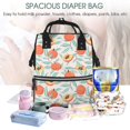 thumbnail image 5 of Balery Peach Mummy Backpack - Waterproof Twill Canvas, Large Capacity Diaper Bag with Multiple Pockets and Adjustable Straps, 5 of 6