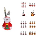 thumbnail image 2 of Billuyoard 1/3/6 Uds. Adornos navideños muñeco de nieve cocina vajilla titular bolsa fiesta regalo ornamento adornos navideños para la del Type4 NO4, 2 of 6