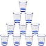 Shot Glasses 1.75 oz. Set of 10, Bulk Pack - Great for Wedding Favors, Bachelorette Party Decorations, Party Fovors, Color Bottom - Blue