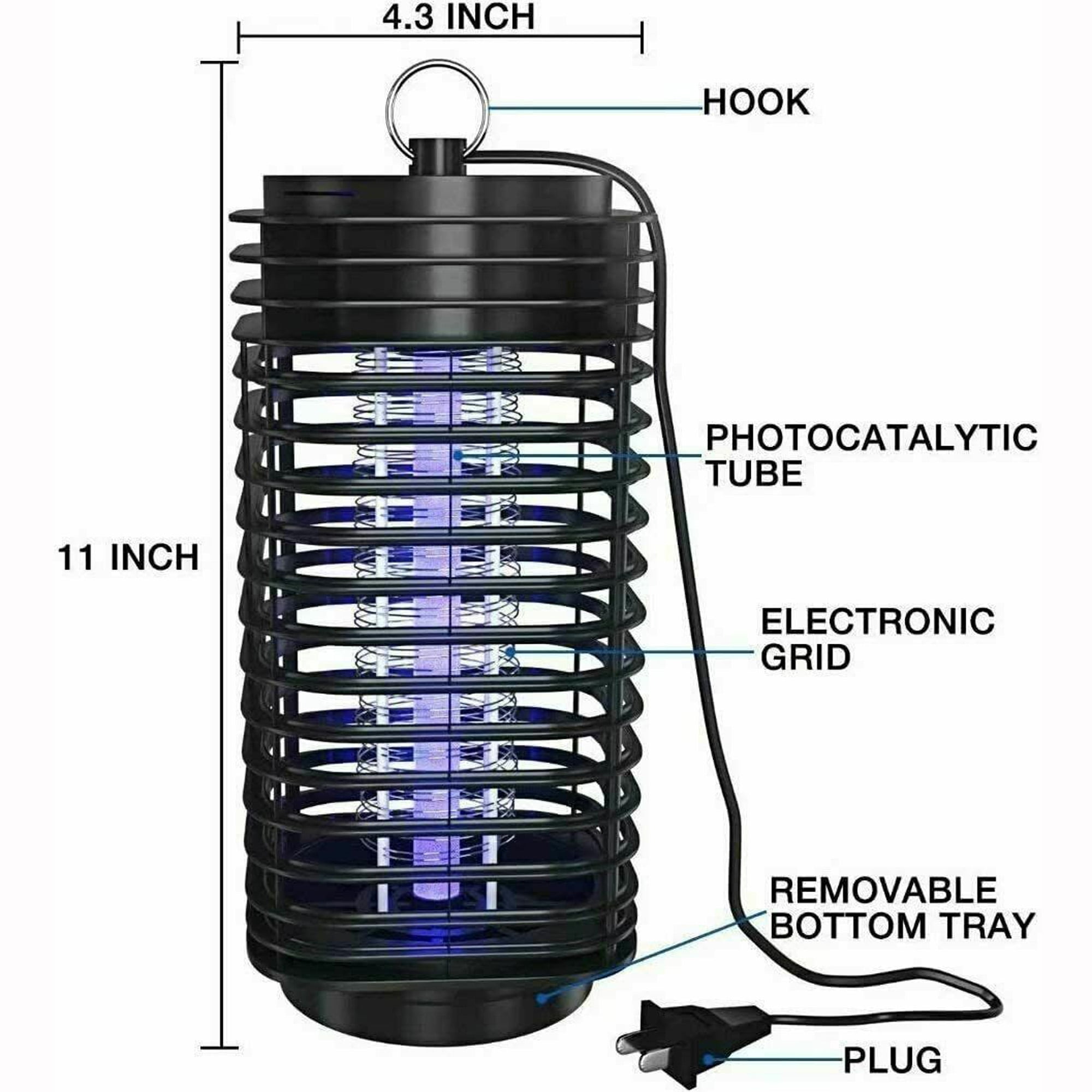 Electric Mosquito Insect Killer Zapper LED Light Fly Bug Trap Pest Control Lamp 
