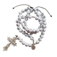 thumbnail image 1 of Catholic Rosary Beads Necklace with Cross Pendant 10.5mmRound Beads Christening Favor Communion Pray Rosary Chain, 1 of 4