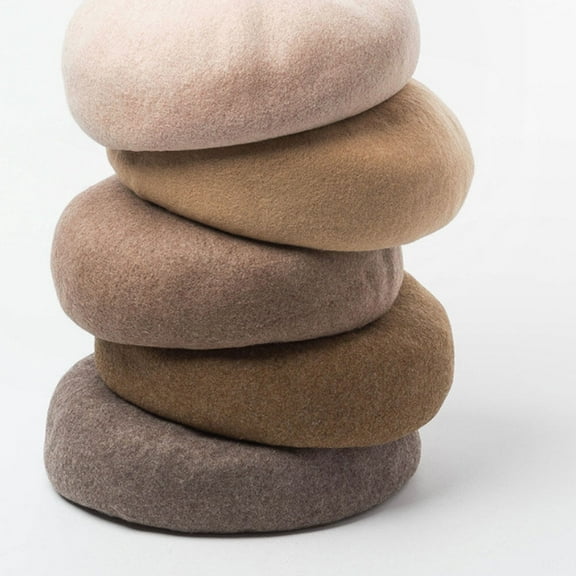 KONTONTY 1Pack Toddler Beret Beret Hat Breathable Light Brown for Winter