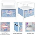 thumbnail image 4 of Sorbus Nightstand 1-Drawer Shelf Storage- Bedside Furniture & Accent End Table Chest for Home, Bedroom, Office, College Dorm, Steel Frame, Wood Top, Easy Pull Fabric Bins (Blue), 4 of 7