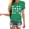 thumbnail image 1 of Pxiakgy Vente Chaude! T-Shirt Trèfle de la Saint-Patrick pour Femmes Chanceux Irlandais Manches Courtes T-Shirt Graphique Trèfle Mode Décontractée Imprimé Amour Col Rond Manches Courtes T-Shirt, 1 of 4