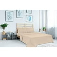 thumbnail image 3 of Royale Linens Queen Size Flat Sheet Only - Brushed 1800 Microfiber - Wrinkle & Stain Resistant - Hotel Quality Flat Sheet Sold Separately - Top Sheet for Bed (Queen, Sand), 3 of 5