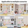 thumbnail image 5 of Happy Easter Kitchen Curtains Window Panels, Spring Easter Bunny Eggs Floral Colorful Plaid Insulated Window Treatment Curtain, Grommet Curtains for Bedroom/Living Room/Bathroom, 2 Piece 27.5"Wx39"L, 5 of 8