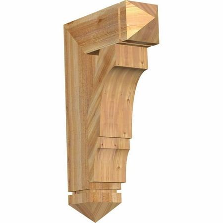 

Ekena Millwork 6 W x 20 D x 32 H Balboa Arts & Crafts Rough Sawn Bracket Western Red Cedar