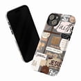 thumbnail image 3 of Christian Collage Phone Case – Inspirational Bible Quotes & Cross Design – Focus on Jesus, Faith, God Wins – Fits iPhone 11 12 13 14 15 16 Pro Max Mini Plus, 3 of 6