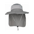 thumbnail image 4 of Orolay Unisex Outdoor Hats Wide Brim Sun Hat with Neck Flap Cover UPF 50+,Lightgrey, 4 of 5