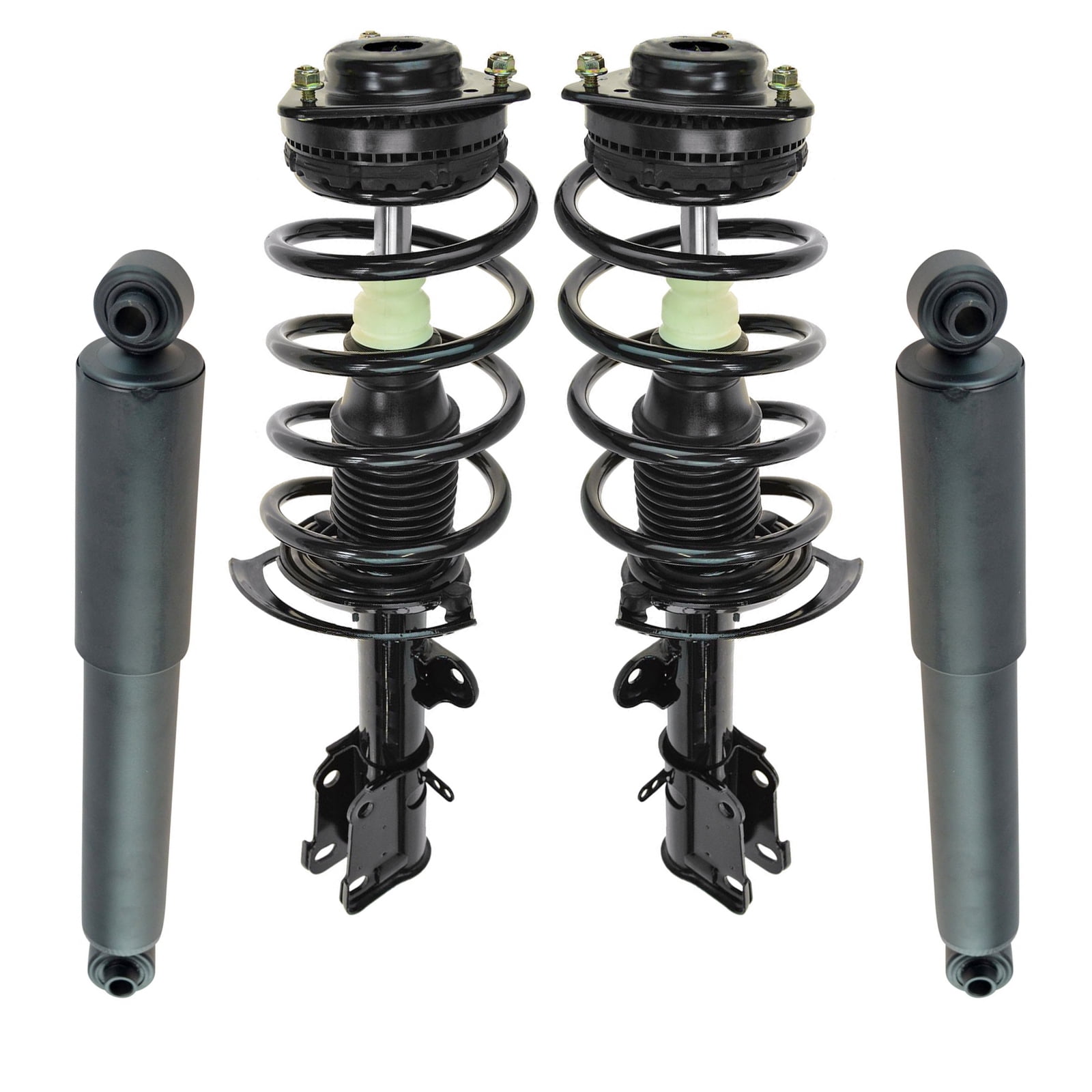 TRQ Front and Rear Complete Strut Assembly & Shock Absorber Kit Complete Strut & Coil Spring Assembly Fits Select 2008-2016 Chrysler Town & Country 2008-2020 Dodge Grand Caravan