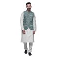 thumbnail image 1 of Atasi Kurta Churidar Uni Pyjama et Ensemble de Veste Nehru Imprimée pour Tenue de Fête pour Hommes, 1 of 3