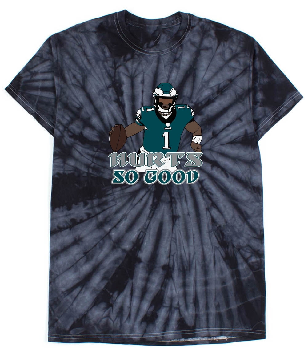 TIE-DYE BLACK Eagles Jalen Hurts So Good T-shirt ADULT SMALL - Walmart.com