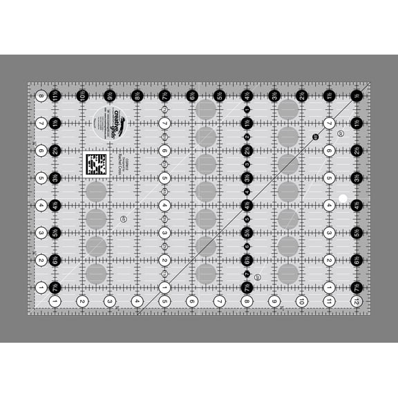 Creative Grids Quilt Ruler – 8½in x 12½in Acrylic Rectangle Ruler with Non-Slip Grip