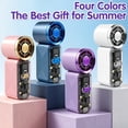 thumbnail image 7 of AWANFI Portable Handheld Fan for Kids Adults, Pocket Electric Personal Fan Rechargeable with LED Display High-Speed Mini Turbo Fan for Outdoor Home, Purple, 7 of 7