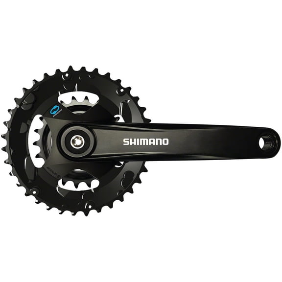 Shimano FC-M315-B2 Crankset - 175mm, 7/8-Speed, Riveted, JIS Square Taper Spindle Interface, 51.8mm Chainline, Black
