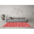 thumbnail image 3 of Ahgly Company Machine Washable Indoor Rectangle Checkered Red Modern Area Rugs, 3' x 5', 3 of 4