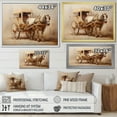 thumbnail image 4 of Designart "Minimalist Vintage American Cart With Horse I" Old American Cart Floater Framed Wall Decor, 4 of 5