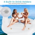 thumbnail image 4 of Gymax Giant Inflatable Swan Floating Island 4-Person Pool Float w/ 4 Cups Holders, 4 of 10