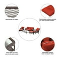 thumbnail image 5 of Jeco 6pc Wicker Seating Set in Espresso with Red Cushions, 5 of 12