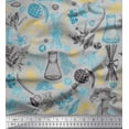 thumbnail image 1 of Soimoi Modal Satin Fabric Floral,Fruits & Jar Vintage Print Fabric by the Yard 42 Inch Wide, 1 of 1