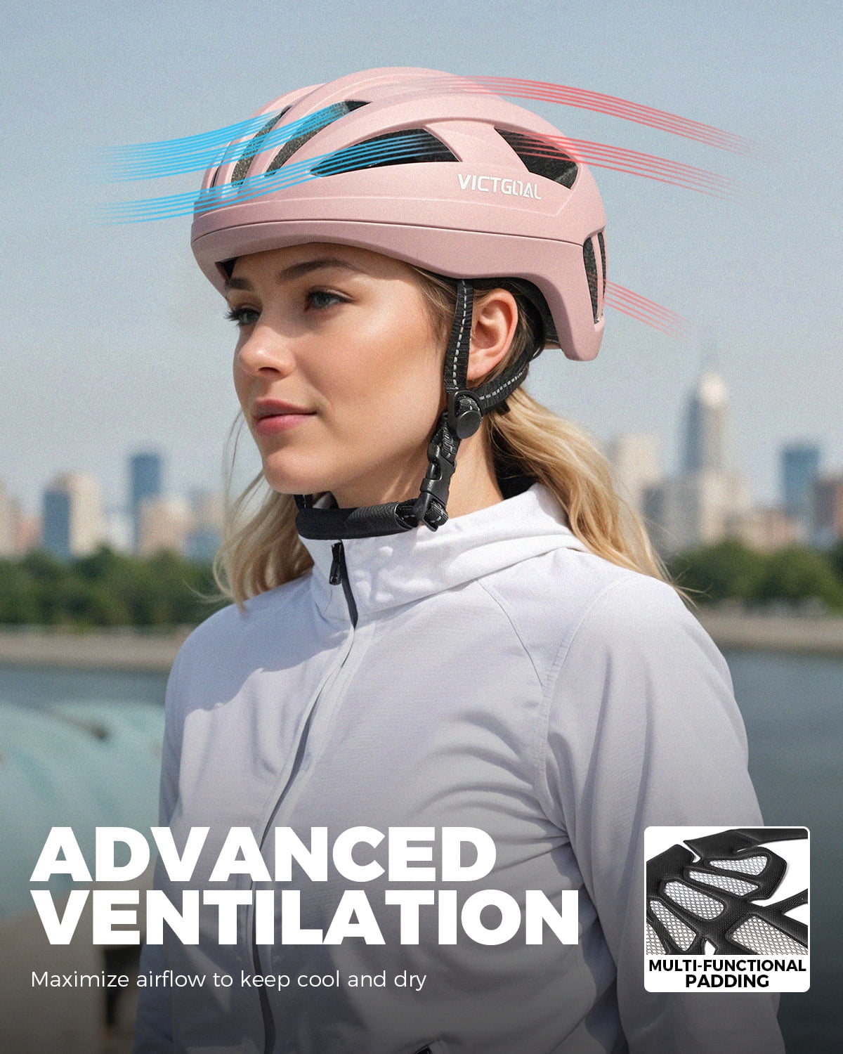 VICTGOAL Road Bike Helmet Adults Men Women Lightweight Adjustable Fit Breathable Bicycle Helmets for MTB Cycling Ebike Scooter