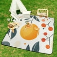 thumbnail image 6 of Tropical Fruits with Exotic Flavors Outdoor Picnic Blanket, Foldable Waterproof Beach Mat, Portable Beach Blanket for Beach Camping, Hiking, Family Concerts, 6 of 7