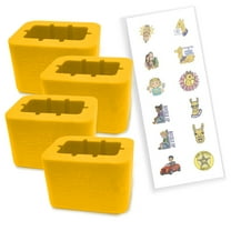 Buckle Booster™ Long Neck Pullover Seat Belt Receptacle Raiser, Yellow, 4-Pack by Seat Belt Extender Pros