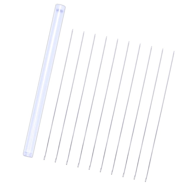 10 piezas de agujas de abalorios, semillas de abalorios Agujas de abalorios Agujas grande Agujas de abalorios plegables para joyería co
